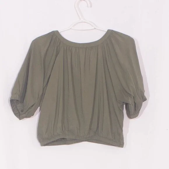 AERIE Button Front Crop Top Size S - Picture 5 of 9